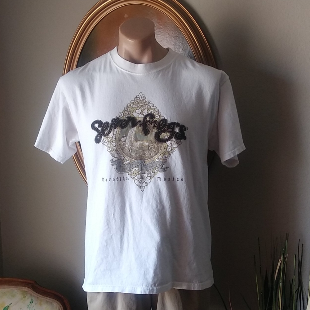VTG Senior Frogs Restaurant T-Shirt. Large ~ EUC